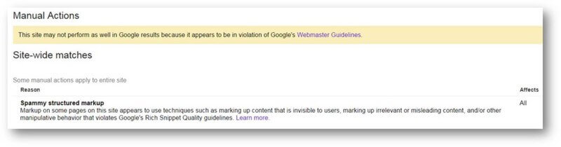 Spammy Structured Markup Penalty