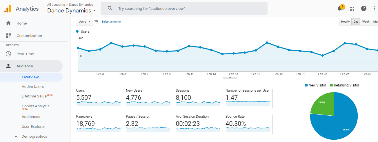 Dancedynamics.com.au - SEO Case Study