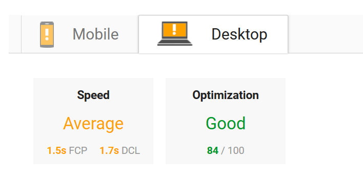 Website page Speed