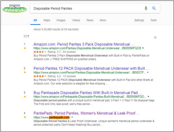 PantiePads - SEO Clients